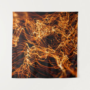 Abstrakte goldene Lichter Wandteppich