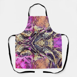 Abstrakte goldene Seile und schwarz-rosa gefärbte  Schürze