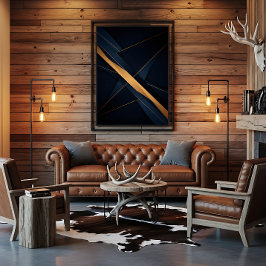 Abstrakte goldene Verbindungen Leinwanddruck