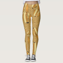 Abstrakte Goldgräber-Entwurfs-Leggings für Frauen