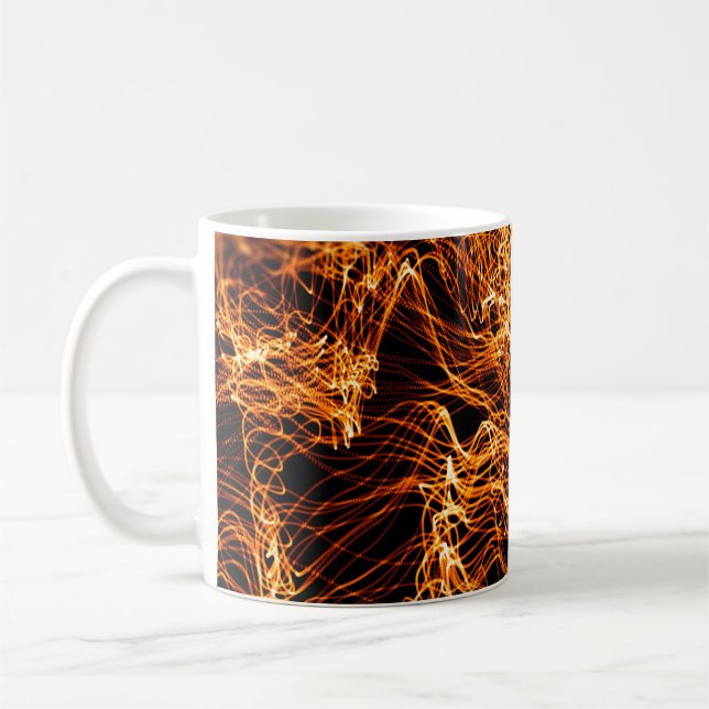 Abstrakte Goldlampen Kaffeetasse (Links)