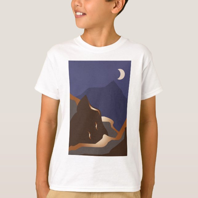 Abstrakte Goldlandschaft T-Shirt (Vorderseite)