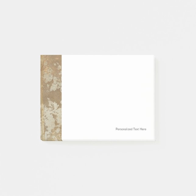 Abstrakte Goldmalerei mit Silberfalten Post-it Klebezettel (Vorderseite)