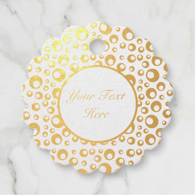 Abstrakte Goldschmiedekunst Große und Kleine Kreis Geschenkanhänger (Vorderseite)