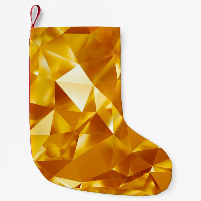 Abstrakte Goldstruktur Kleiner Weihnachtsstrumpf (Vorderseite)