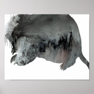 Abstrakte Gopher-Silhouette Poster
