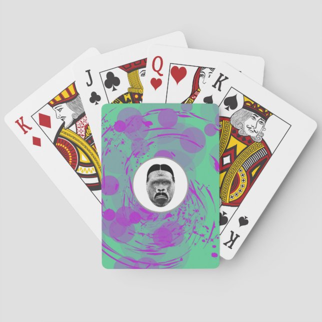 Abstrakte Gorilla Spielkarten (Rückseite)