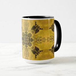 Abstrakte Goth Tribal Line Zeichnend Wiederholungs Tasse