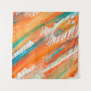 Abstrakte Gouache Malerei in verschiedenen hellen  Wandteppich