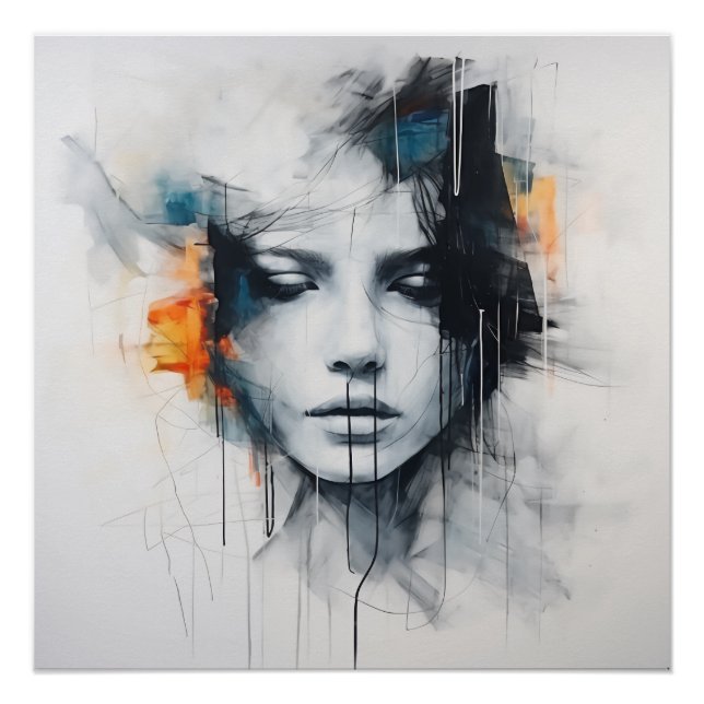 Abstrakte Gouache Textur Poster (Vorderseite)