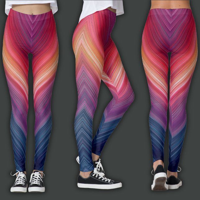 Abstrakte Gradienten | Chevron-Linie Leggings (Von Creator hochgeladen)