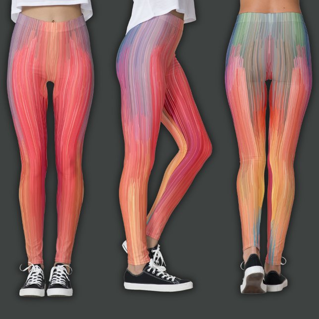 Abstrakte Gradienten | Regenbogen-Drip Leggings (Von Creator hochgeladen)
