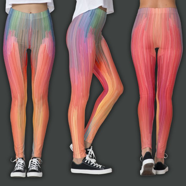 Abstrakte Gradienten | Regenbogen-Drip Leggings (Von Creator hochgeladen)