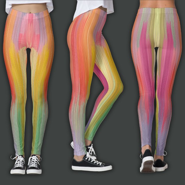 Abstrakte Gradienten | Regenbogen-Drip Leggings (Von Creator hochgeladen)