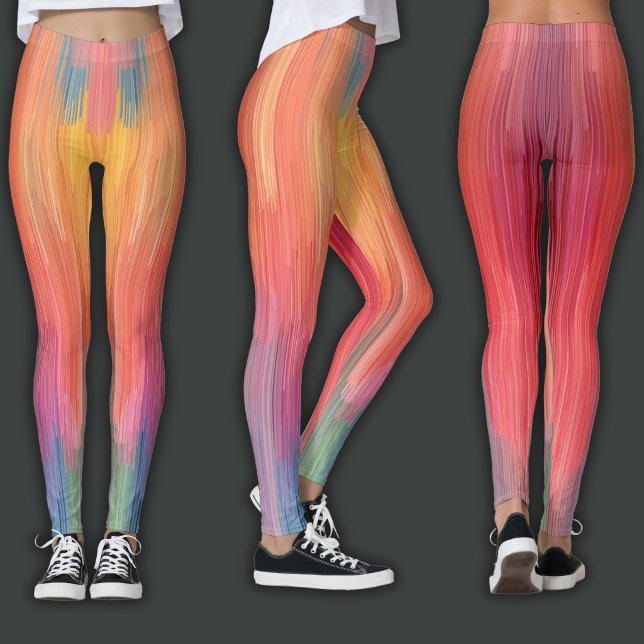 Abstrakte Gradienten | Regenbogen-Drip Leggings (Von Creator hochgeladen)