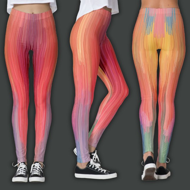 Abstrakte Gradienten | Regenbogen-Drip Leggings (Von Creator hochgeladen)