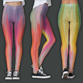 Abstrakte Gradienten | Regenbogen-Drip Leggings
