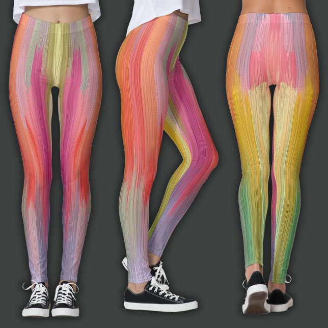 Abstrakte Gradienten | Regenbogen-Drip Leggings (Von Creator hochgeladen)