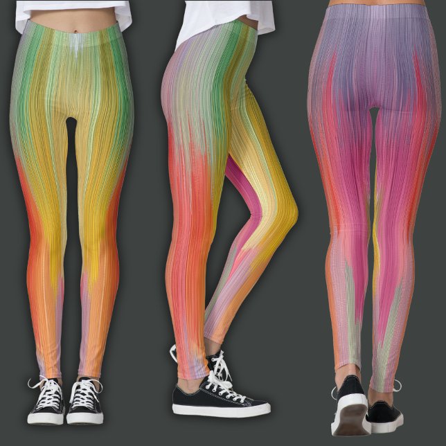 Abstrakte Gradienten | Regenbogen-Drip Leggings (Von Creator hochgeladen)