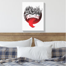 Abstrakte Graffiti-Kunst auf Leinwand mit kühnen