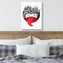Abstrakte Graffiti-Kunst auf Leinwand mit kühnen