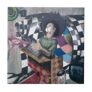 Abstrakte Graffiti-Kunst Fliese