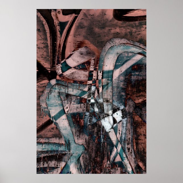 Abstrakte Graffiti Poster (Vorne)