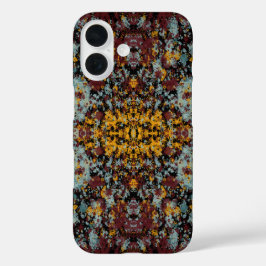 Abstrakte Graffiti-Splatter-Malerei auf Schwarz iPhone 16 Hülle