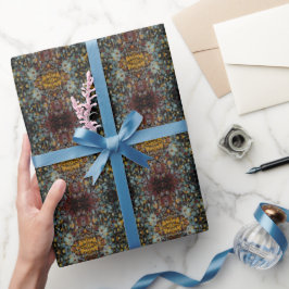 Abstrakte Graffiti-Splatter-Malerei auf Schwarz Geschenkpapier