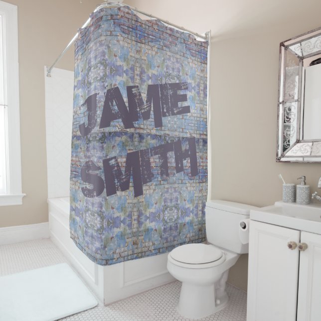 Abstrakte Graffiti Wall Street Art Duschvorhang (Beispiel)