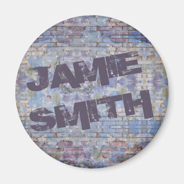 Abstrakte Graffiti Wall Street Art Magnet (Vorne)