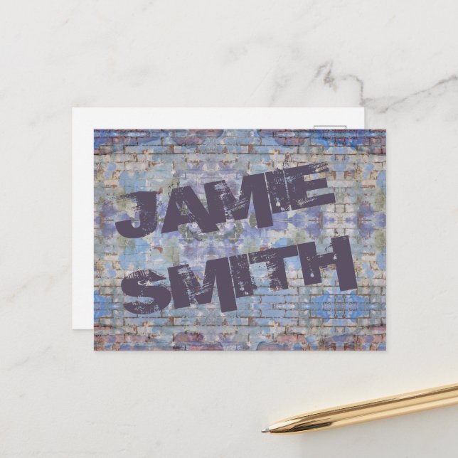 Abstrakte Graffiti Wall Street Art Postkarte (Vorderseite/Rückseite Beispiel)