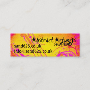 Abstrakte Grafik des kleinen Bookmarks Mini Visitenkarte