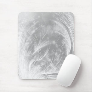 Abstrakte graue Leuchten und Glühwürmchen Mousepad