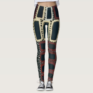 Abstrakte graue Rechtecke Leggings