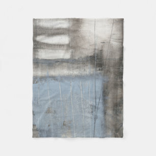 Abstrakte graue u. blaue Malerei Fleecedecke