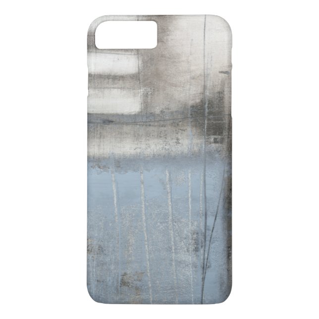 Abstrakte graue und blaue Malerei Case-Mate iPhone Hülle (Rückseite)