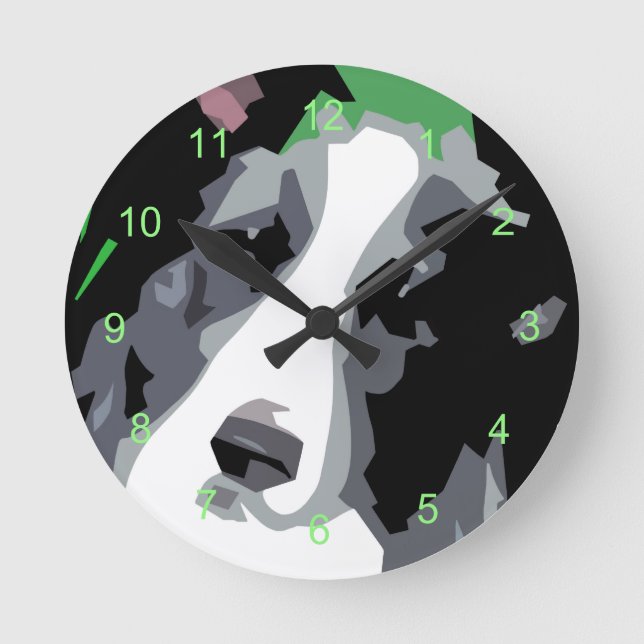 Abstrakte Grenzdecke für Hunde über lange Uhr (Vorderseite)