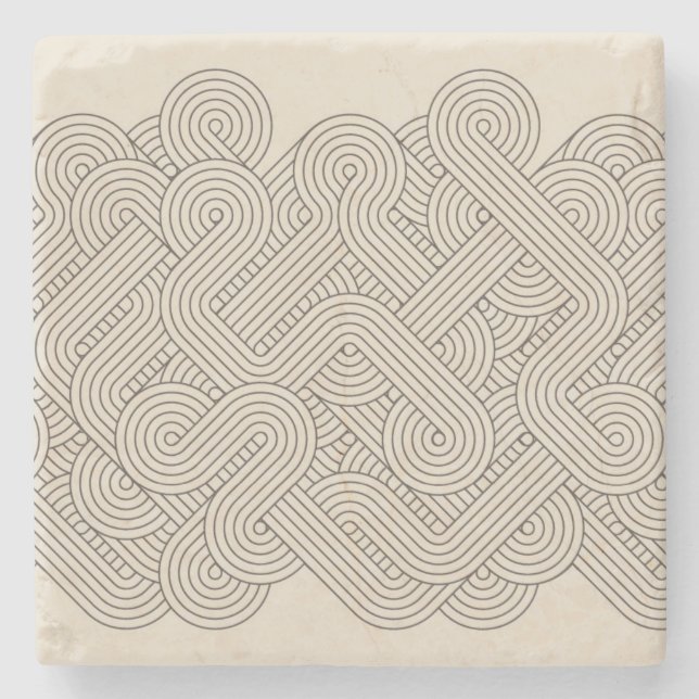 Abstrakte Grenze Steinuntersetzer (Vorderseite)