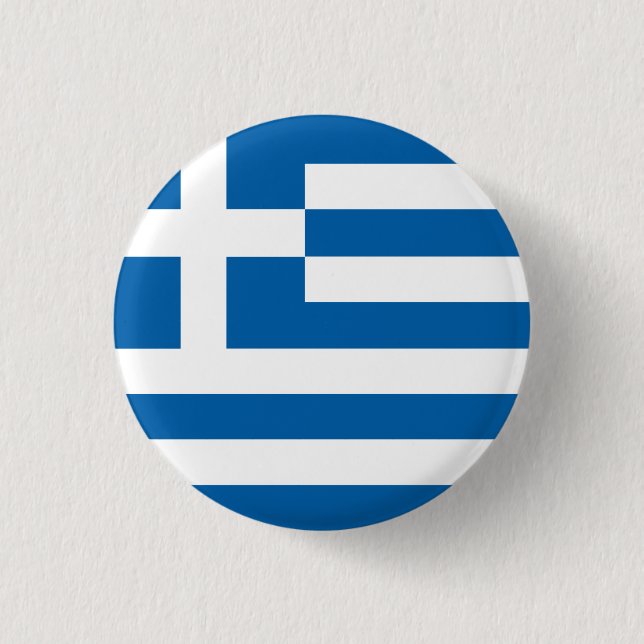 Abstrakte Griechenland-Flagge, griechischer Button (Vorderseite)