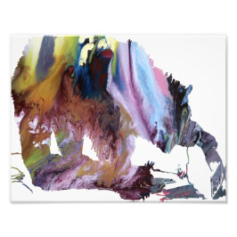 Abstrakte Grizzlybär-Silhouette Fotodruck