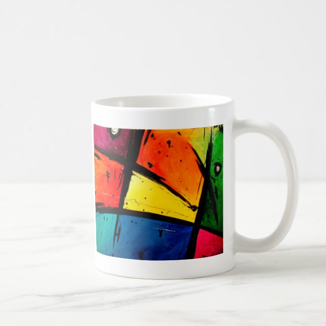 Abstrakte Groovy hauptsächlichkunst Kaffeetasse (Rechts)