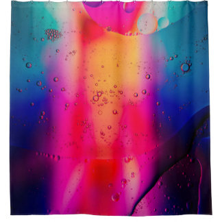 Abstrakte grün-rote Malerei Duschvorhang