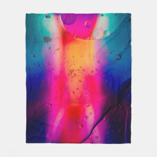 Abstrakte grün-rote Malerei Fleecedecke