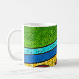 Abstrakte grün-rote Malerei Kaffeetasse
