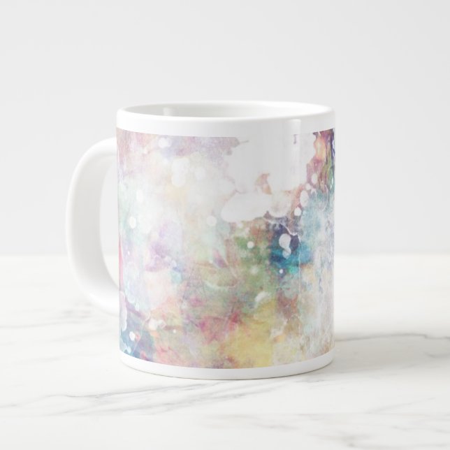 Abstrakte Grundierung mit Aquarellfarbe 2 Jumbo-Tasse (Vorderseite Links)