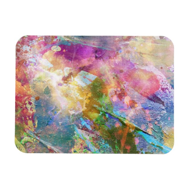 Abstrakte Grundierung mit Aquarellfarbe 3 Magnet (Horizontal)