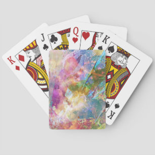 Abstrakte Grundierung mit Aquarellfarbe 3 Spielkarten