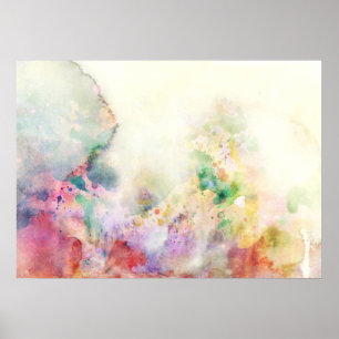 Abstrakte Grundierung mit Aquarellfarbe Poster