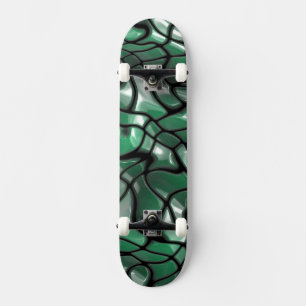 Abstrakte Grüne Edelsteine Skateboard